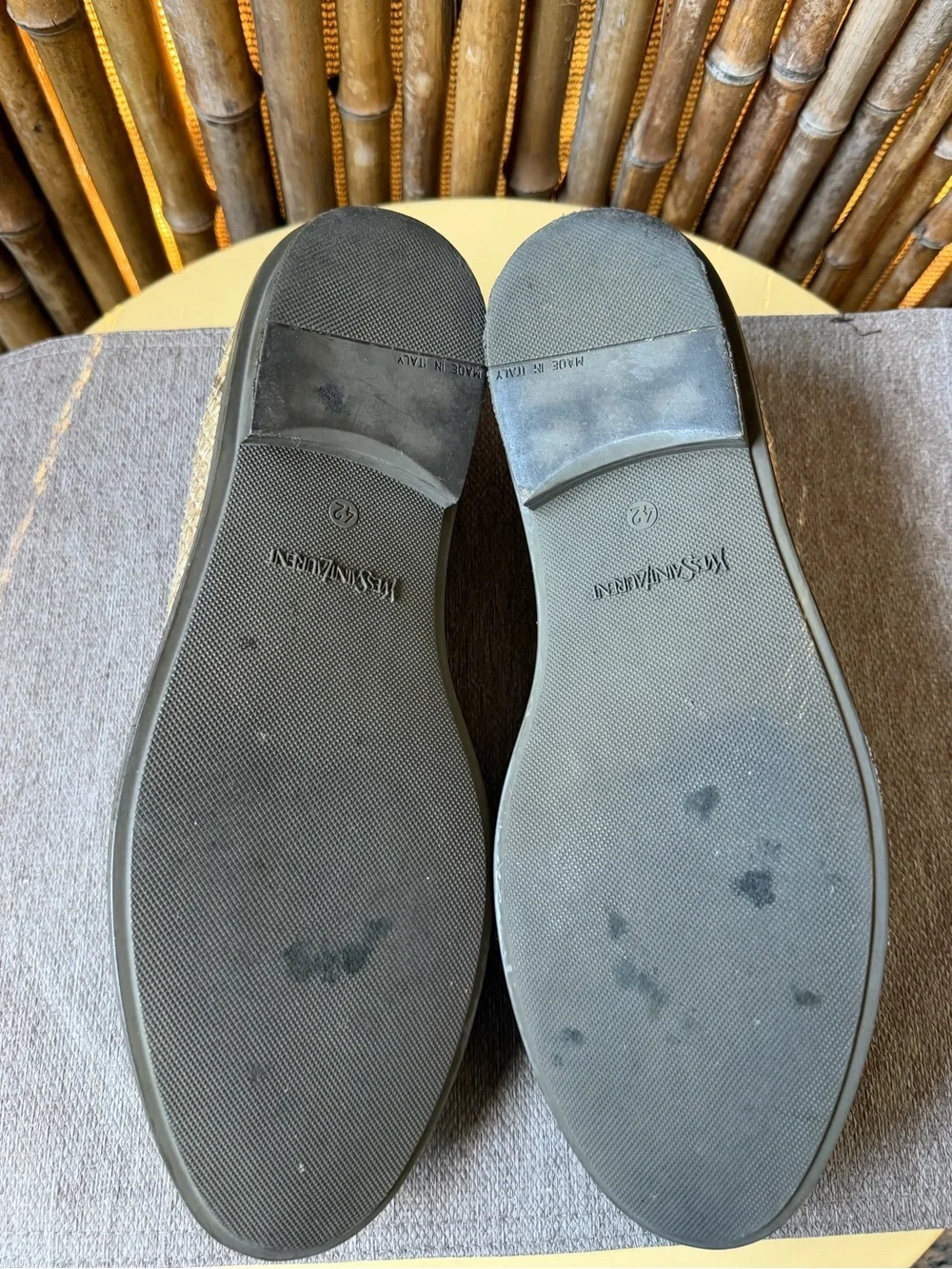 YVES SAINT LAURENT men’s genuine snake skin loafers